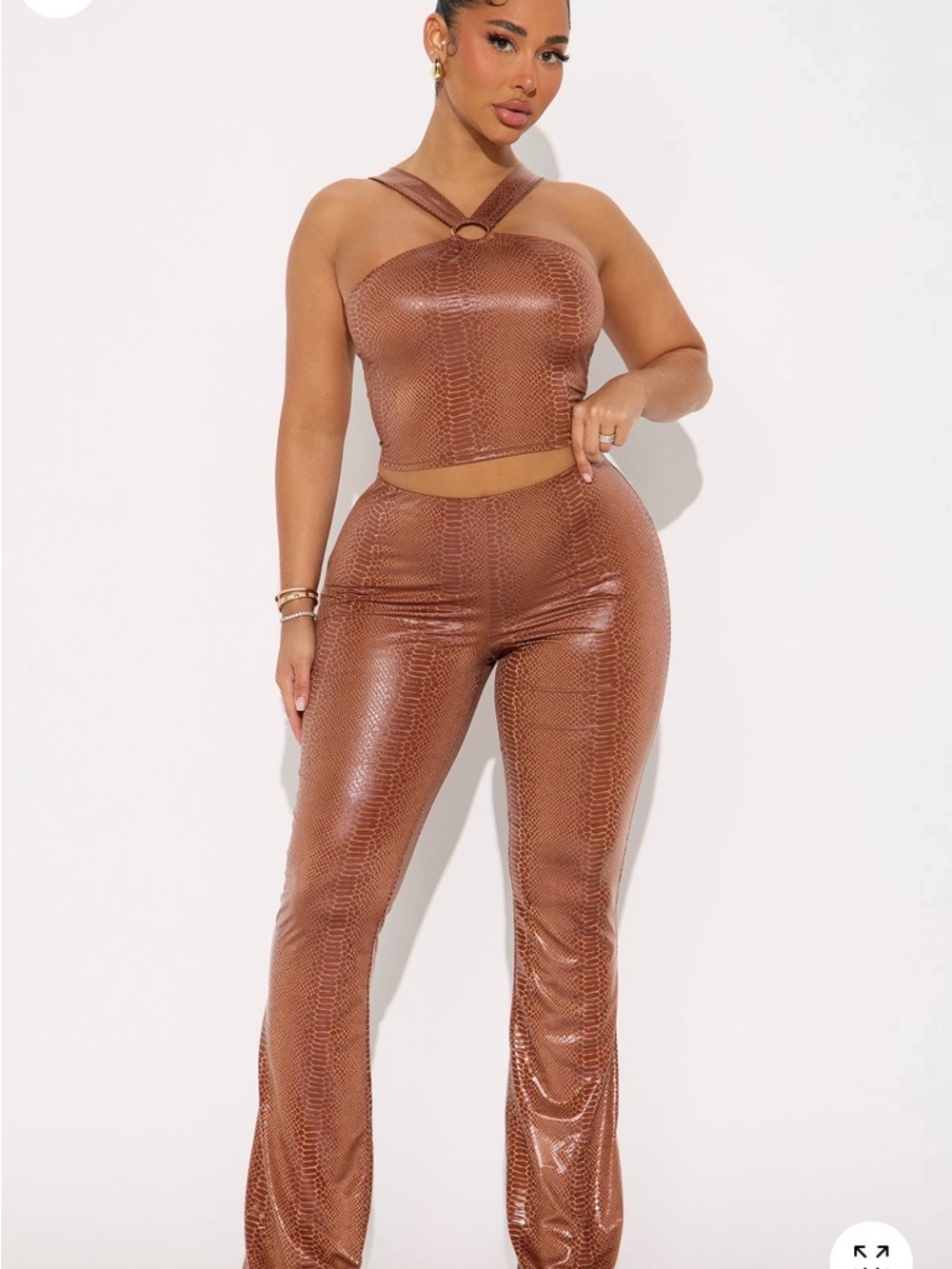 Fashion Nova Snake Skin pants set! NWT!
